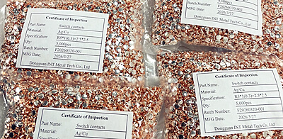 Zilarrezko kontaktuetarako entrega egonkorra AgCu Bimetal errematxeetarako